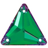 Varrható háromszög Crystal, méret: 16mm - EMERALD F(205)